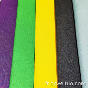 Tissu de microfibre en polyester de couleur pure pour vêtement